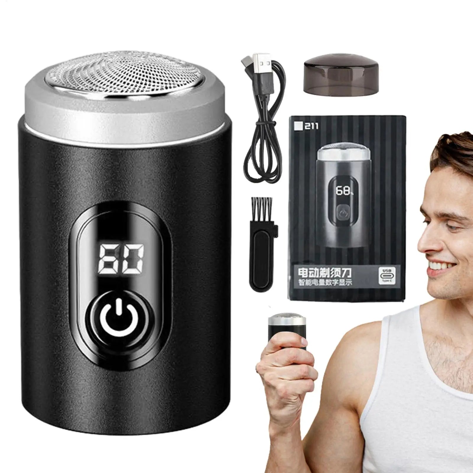 Mini Electric Shaver Washable Razor Shaver USB Rechargeable Portable Painless Cordless Trimmer Knive Face Beard Razor