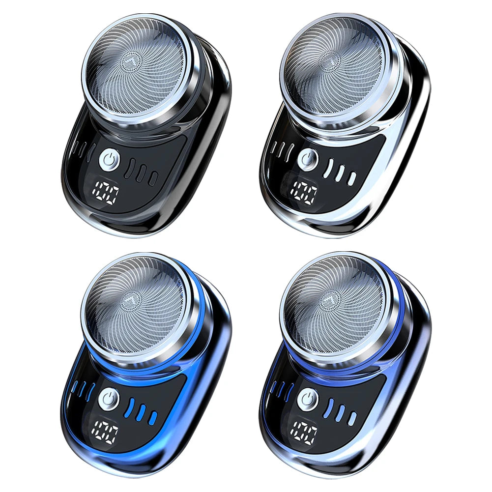 Men Mini Electric Travel Shaver USB Charging Painless Cordless Trimmer with Digital Display Washable Pocket Size Portable Shaver