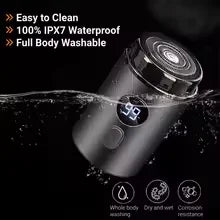 Men Electric Mini Shaver Rechargeable Type-c Charging Car Portable Led Digital Display Wet & Dry Shaver Men Women Home Razor