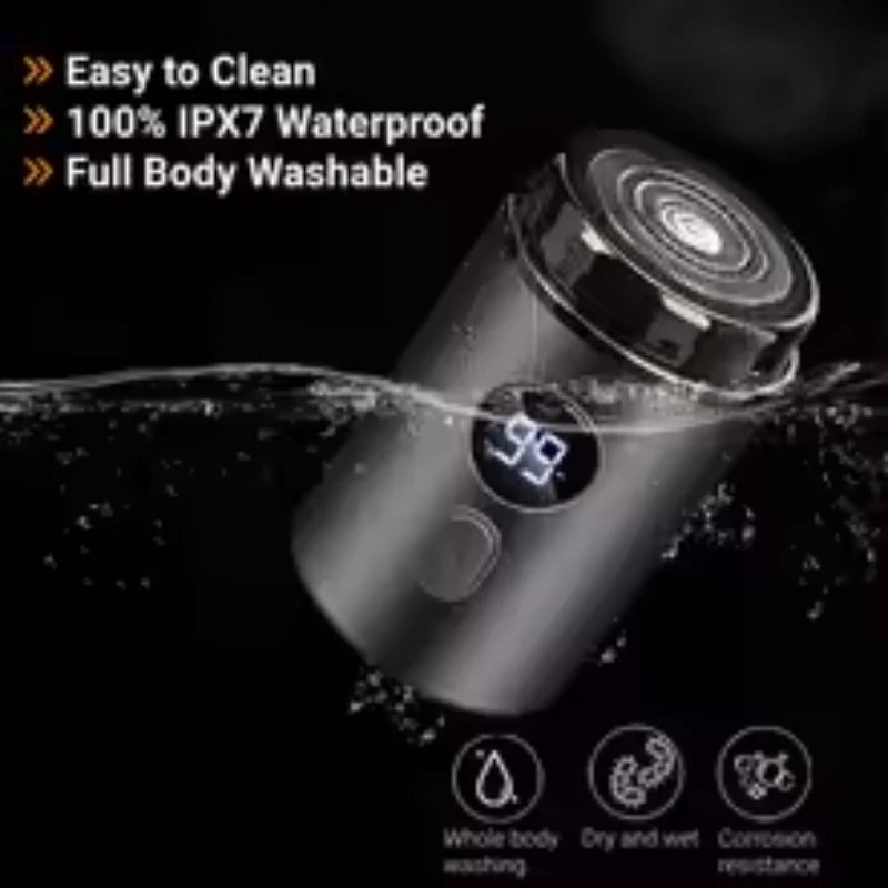 Men Electric Mini Shaver Rechargeable Type-c Charging Car Portable Led Digital Display Wet & Dry Shaver Men Women Home Razor