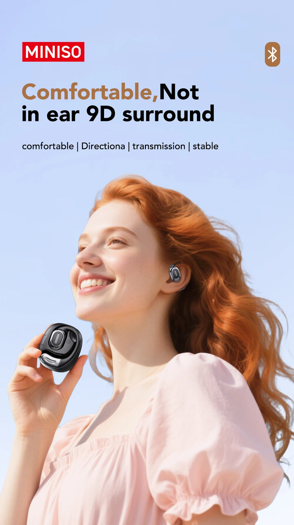 MINISO MS156 Bluetooth V5.4 AI Earphones OWS Sports Wireless Headphones Translation Earphone HD Call Earbuds with Mic Long-life