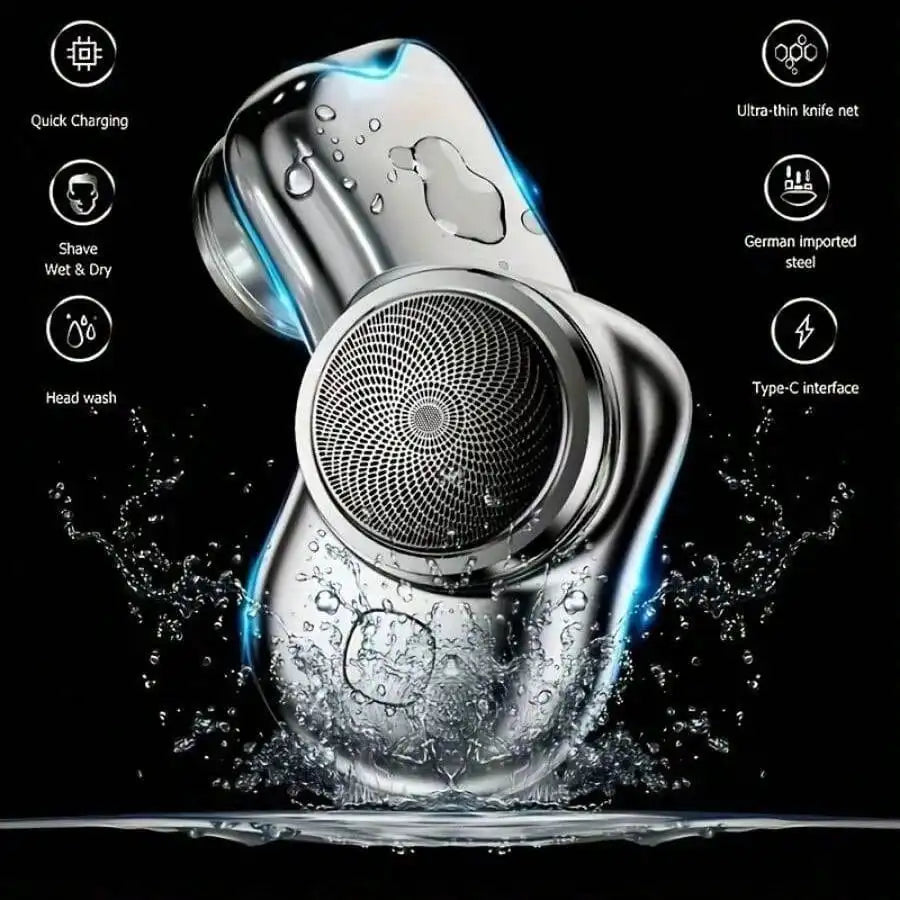Portable Mini Electric Shaver For Men: USB Rechargeable, 60+ Mins Battery, Washable - Perfect For Home & Travel