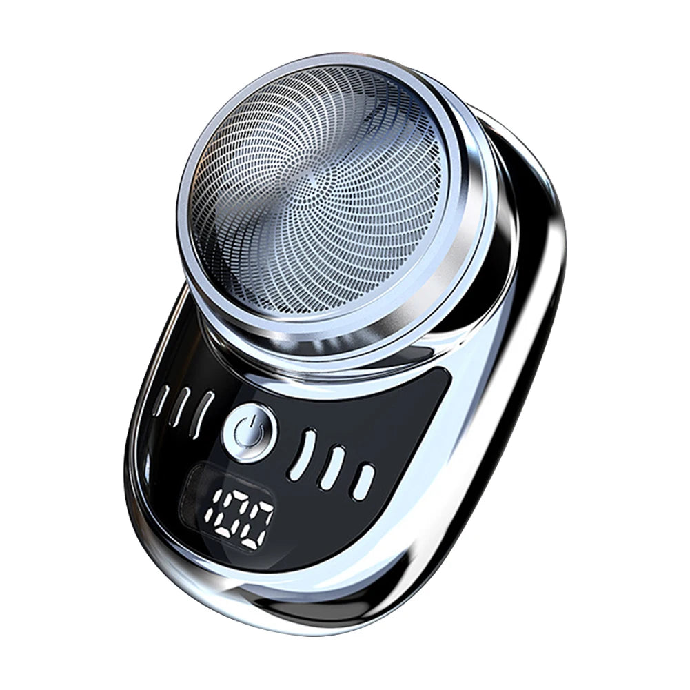 Men Mini Electric Travel Shaver USB Charging Painless Cordless Trimmer with Digital Display Washable Pocket Size Portable Shaver
